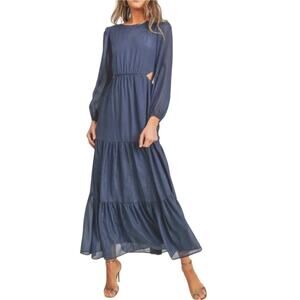 Lush Navy Blue Maxi Dress